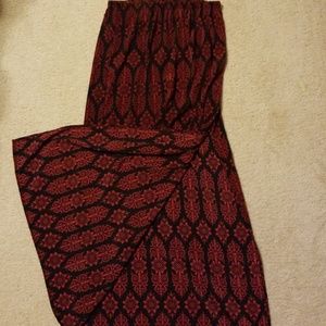 Fab'rik red and black long skirt with side slit la